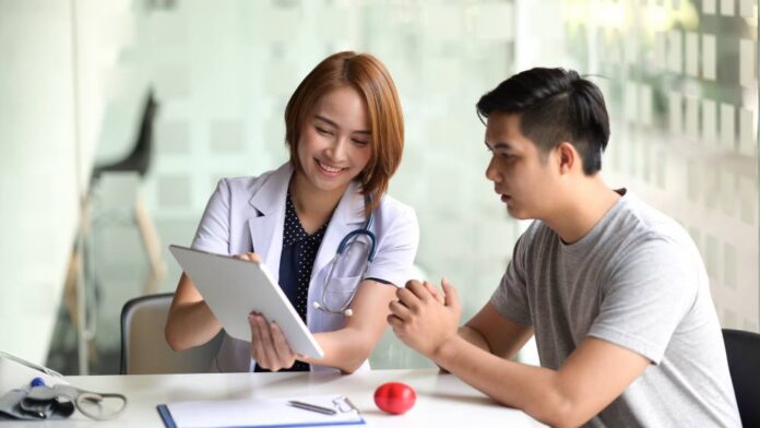 A doctor and her patient
