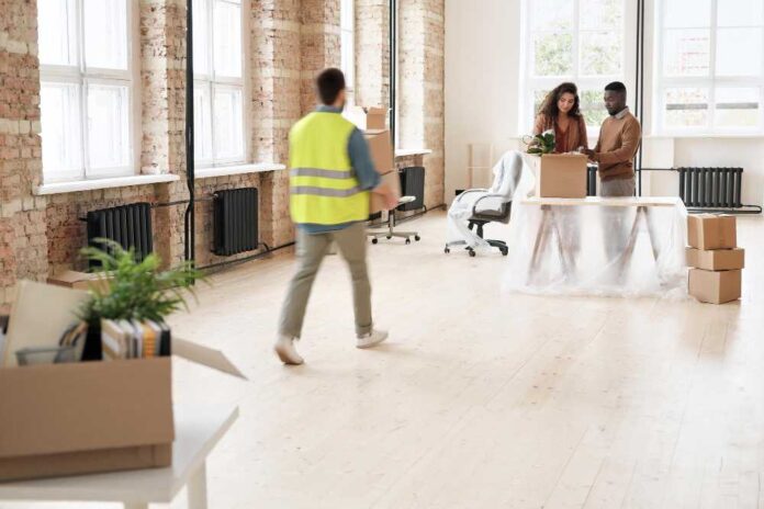 A small office under renovation (illustration)
